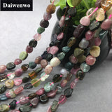 Colorful Tourmaline Beads Natural Loose Stone Irregular Gravel DIY