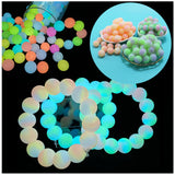 100pcs 15mm Luminous Neon Silicone Beads Glow In The Dark Baby Teething DIY