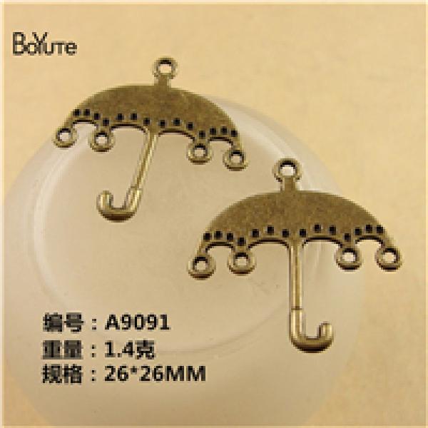BoYuTe 25*25MM Antique Bronze Plated Umbrella Charms Pendant