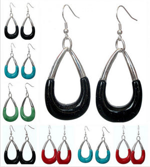 925 Sterling Silver Hoop Earrings with Gems