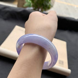 Natural Burmese Jade Light Purple 54-64mm Bracelet Princess Jewelry