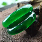 Zheru Natural Agate Chalcedony Ice Green 54-64mm Bracelet Princess Jewelry