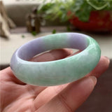 Zheru Jewelry Natural Burmese Jade 54-64mm Light Purple Two-color Bracelet