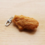 Food Charm Chicken Leg Keychain Student Bag Pendants