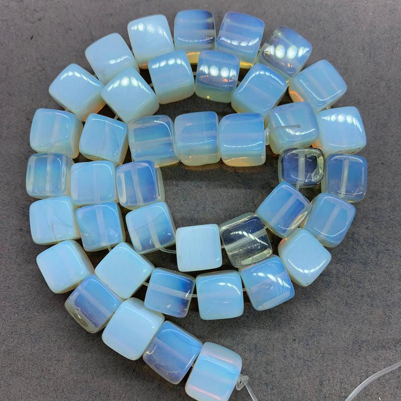 10mm Cube Natural Stone Space Beads DIY Jewelry Tiger Opal Quarzt