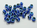 1000pcs Royal Blue/sky Acrylic Kabbalah Evil Eye Ball Beads 8mm