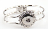 Alloy Flower Charm Cuff Bracelet DIY Jewelry