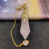 Hot Reiki Rose Crystal Pendulum for Dowsing Chakra Healing