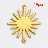 Brass Double-hung Sunflower Pendant for Jewelry Making