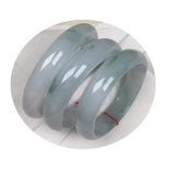 Burmese Jadeite 54-64mm Light Flower Bracelet Princess Jewelry