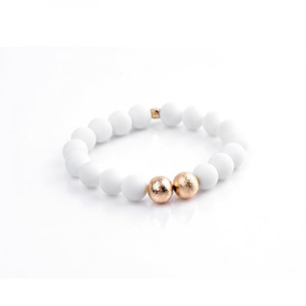 Bojiu Women's Crystal Zircon Beads Bracelet Natural Stone Charms BC143
