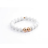 Bojiu Women's Crystal Zircon Beads Bracelet Natural Stone Charms BC143