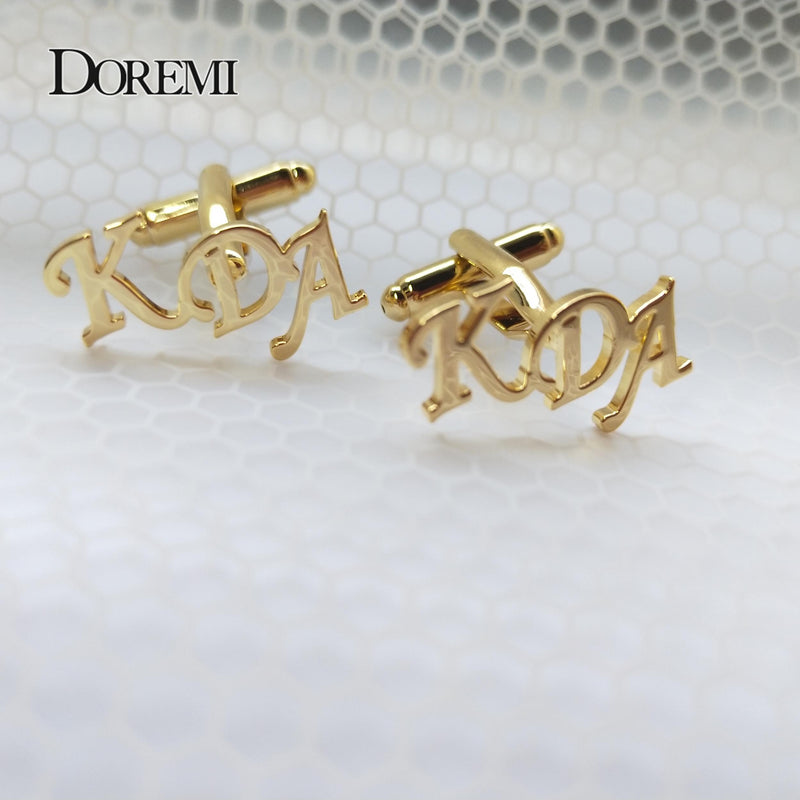 DOREMI Personalized Letter Cufflinks Name Cufflinks Accessories
