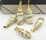 Natural Trumpet Shell Pendant With Trim for Women Necklace