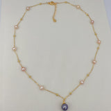 Arrival Babysbreath Pearl Pendant Necklace 18K Plated Jewelry