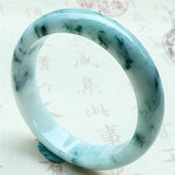 Zheru Jewelry Natural Light Flower Burmese Jadeite Bracelet