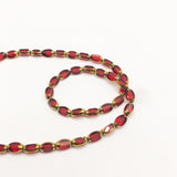 48Pcs/Lot 4x6mm Glass Oval Beads Charms Jewelry Making DIY Supplies