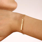 Personalized Family Name Bracelet, 4 Sided Bar Bracelet