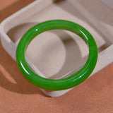 Zheru Natural Hetian Jade Green Bracelet 54mm-64mm Princess Jewelry