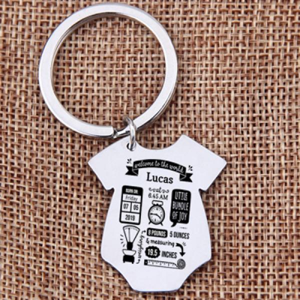 Baby Souvenir Key Chain Siamese Shape First Parents Gift Couple Charm
