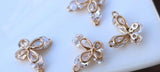 Copper Zircon Butterfly Earrings Charms Necklace Pendants