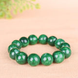 Burmese Emerald Green Round Bead Bracelet for Men and Women