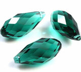 Faceted Glass Teardrop Crystal Pendant Charm DIY Beads 12mm*25mm
