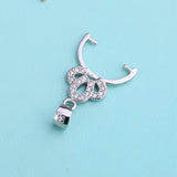 925 Silver Pendant Clasp 10-12mm Round Bead Semi Mount Pendant