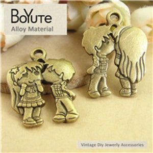 BoYuTe 23*31MM Charms Antique Bronze Silver Plated Alloy Pendant