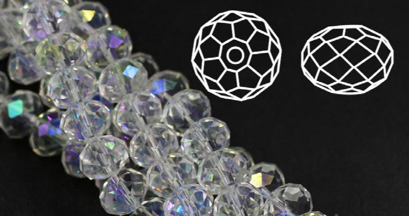 120pcs 6x8mm Crystal Rondelle Beads for Jewelry Making