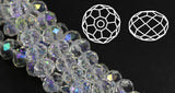 120pcs 6x8mm Crystal Rondelle Beads for Jewelry Making