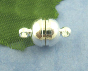 10Sets Silver Magnetic Clasps 8x14mm (B01552)