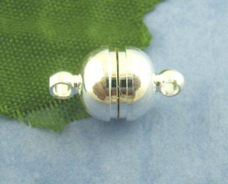 10Sets Silver Magnetic Clasps 8x14mm (B01552)