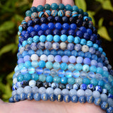 Natural Stone Bead Assortment for DIY Bracelet 4-12MM