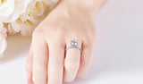 Tibetan Silver CZ Zircon Wedding Engagement Band for Women LRX279