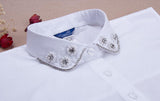 Cotton Bead Collar Half-Length Scarf Peter Pan Collar
