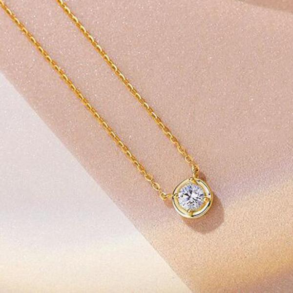 925 Silver Zircon Choker Necklace Women's Jewelry