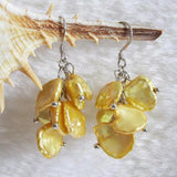 Champagne Keshi Freshwater Pearl Dangle Earrings
