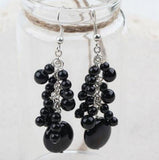 AA Gemstone Beadwork Agate Earrings with S925 Silver Hooks