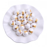 Christmas Deer Acrylic Matte Pearl Beads for Jewelry Making Chunky Necklace
