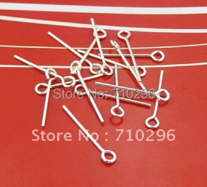 20pcs 925 Sterling Silver Eye Pin 0.6x15mm Jewelry Findings