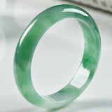 Myanmar Jade A-Class Green Two-color Bracelet 54-62mm