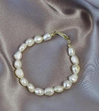 Baroque Pearl Bracelet Natural Freshwater Silver Clasp Jewelry