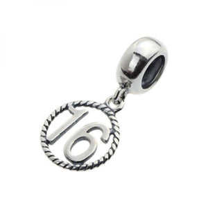 925 Silver Sweet 16th 18th 21st Bday Charm European Bracelet Jewelry