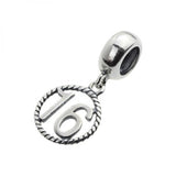 925 Silver Sweet 16th 18th 21st Bday Charm European Bracelet Jewelry