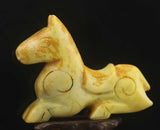 Hand Carved Natural Jade Horse Pendant