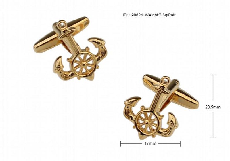 Gun Anchor Series Cuff Links Men's French Shirts Accessories