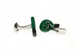 Green Tennis Racket Cufflinks for Shirt J1100