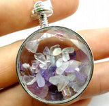 Natural Stone Quartz Crystal Turquoises Gravel Stone Pendant
