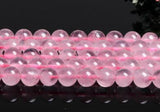 14mm Jade 7A Natural Powder Crystal Loose Bead Hibiscus Stone DIY Jewelry